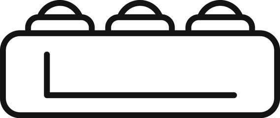 Poster - Simple icon of a conveyor belt moving packages in a row
