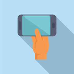 Poster - hand is showing a smartphone with a blank screen