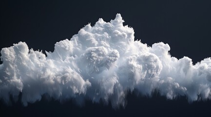 Wall Mural - Cloud made of cotton wool on a black background 