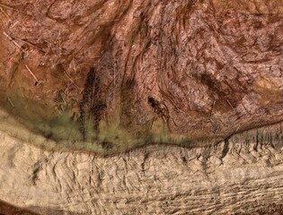 Wall Mural - Karst sinkhole in the potash fertilizer mining area.