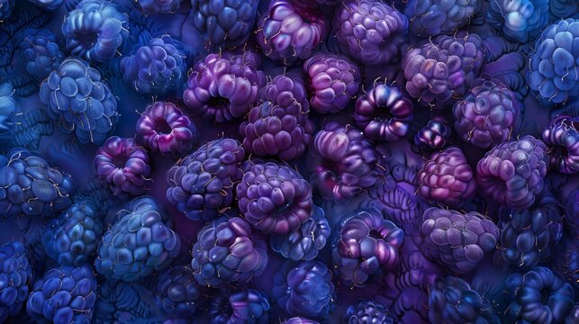 A blue-purple raspberries textured background suitable for various design purposes.