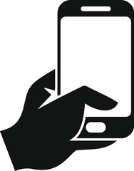 Poster - Generic smartphone being held and used by a person