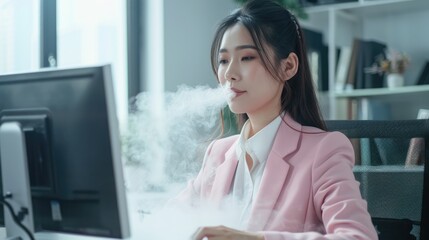 Poster - businesswoman working in office