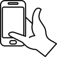 Poster - hand using a finger to interact with a smartphone