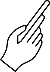 Poster - hand with index finger extended, symbolizing pointing