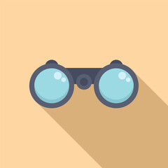 Poster - explore the world with binoculars. a versatile optical viewing tool for adventure. travel. tourism. 