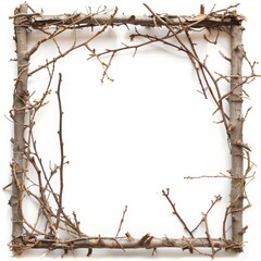 Poster - frame made of dry branches.