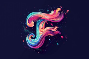 Poster - A vibrant swirl design on a black or dark-colored surface
