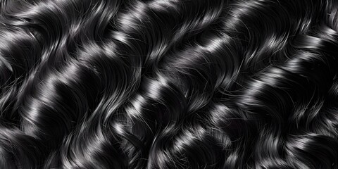 Macro photography of curly black hair against a white backdrop. Concept Macro Photography, Hair Texture, White Background, Close-up Shots, Styling Details