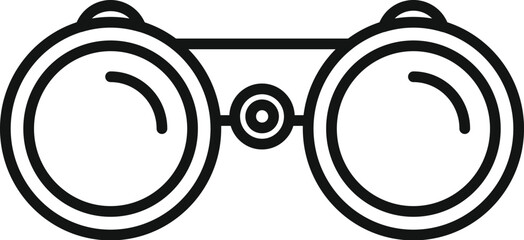 Poster - simple line drawing of a pair of binoculars, perfect for representing searching or exploring