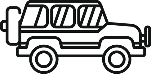 Poster - off road vehicle ready for mountain driving