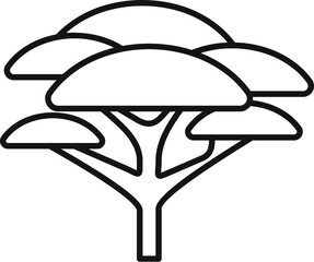 Poster - presenting an umbrella thorn acacia tree symbolizing resilience and adaptation in arid environments