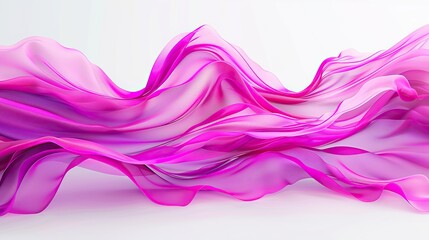Wall Mural - deep fuchsia wave abstract background, vibrant and playful, isolated on white