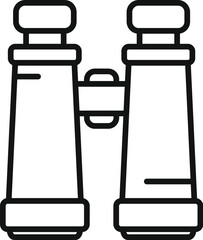 Poster - the concept of exploring and observing is represented by binoculars, symbolizing a closer look at th