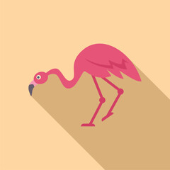 Wall Mural - Pink flamingo is taking a stroll