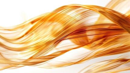 Wall Mural - rich flax wave abstract background, natural and light, isolated on white