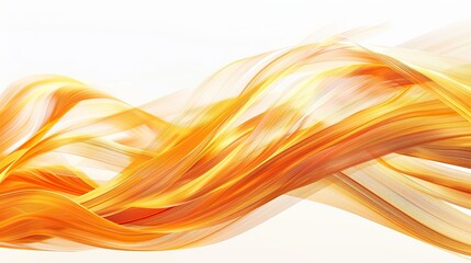 Wall Mural - rich flax wave abstract background, natural and light, isolated on white