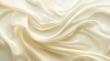 Wall Mural - rich ivory wave abstract background, elegant and subtle, isolated on white