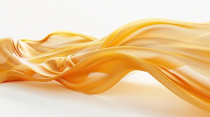 Wall Mural - rich ochre wave abstract background, earthy and warm, isolated on white