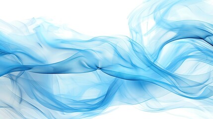 Wall Mural - rich powder blue wave abstract background, soft and airy, isolated on white