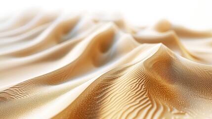 Wall Mural - rich sand wave abstract background, soft and sandy, isolated on white