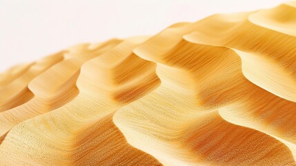 Wall Mural - rich sand wave abstract background, soft and sandy, isolated on white