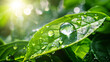 © Decord - Water drop on green leaf after rain