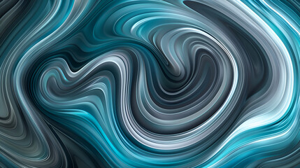 Wall Mural - unobtrusive colorful smooth swirl waves background design with dark gray, teal blue and light gray color
