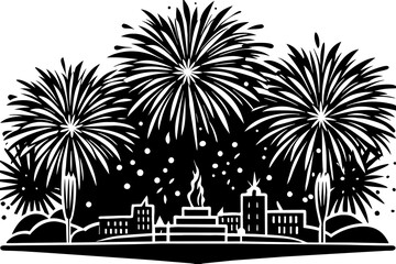 Wall Mural - This nice and neat firework is highly compatible and suitable for various design