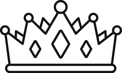 Poster - Symbolizing ultimate power and authority, a simple crown is being shown in black and white