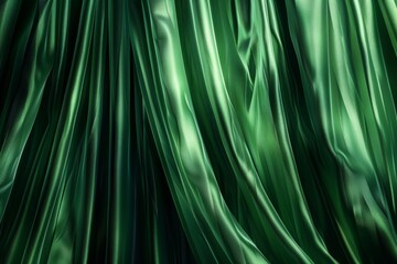 Canvas Print - Curtain backdrop in green