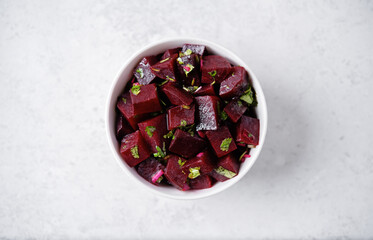 Wall Mural - Mexican beet salad with parsley in a bowl