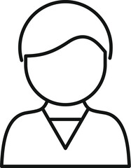 Poster - Simple line drawing depicting a young professional, possibly presenting or sharing an idea