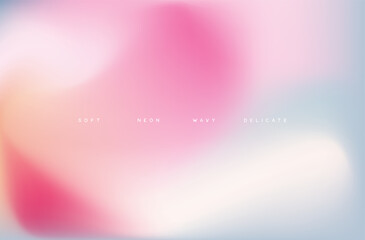 Wall Mural - soft fluid wave gradient landing page. pink, white and blue modern flow bland shape background desig