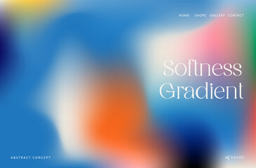 Wall Mural - trendy gradient blue and orange fluid wave background landing page, colorful abstract liquid. modern