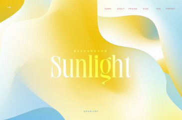 Wall Mural - wavy sunlight gradient mash flow shape background landing page. trendy neon tones modern color blue 