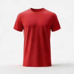 3d render of a red t shirt isolated on white