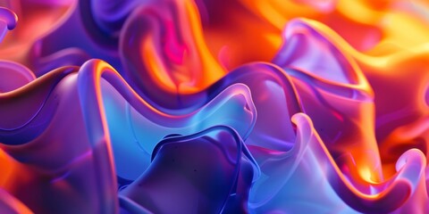 Aufkleber - Abstract Liquid Gradient Shapes Background