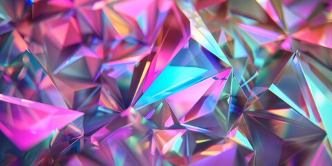 Poster - Abstract Geometric Prisms Intersecting in Holographic Light