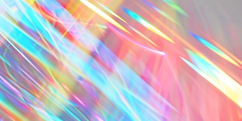 Wall Mural - Abstract Holographic Rainbow Light Refraction Texture Overlay