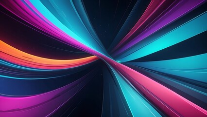 Poster - colorful abstract background with wavy