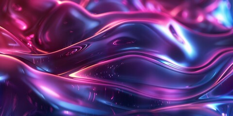 Poster - Abstract Holographic Liquid Shapes Background