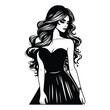 © rosangelaincusci - Vector illustration of a beautiful top model on a white separate background