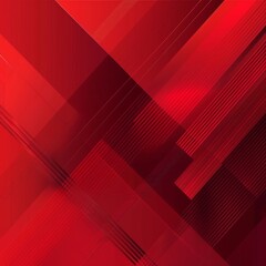 Wall Mural - Abstract red gradient background. Minimalist style cover template with vibrant perspective 3d geometric shapes collection. Ideal design for social media, cover, banner, flyer.