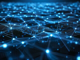 Poster - The structure of the network connection of points and lines. Data technology
