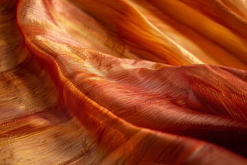 Wall Mural - the weave and texture of natural silk textiles - generative ai