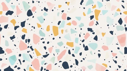 Terrazzo background in cute pastel pattern