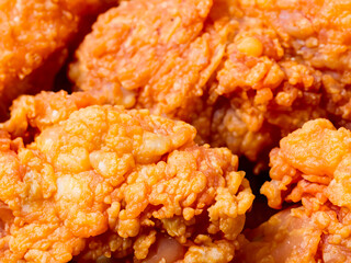 Sticker - close up fried crispy chicken background