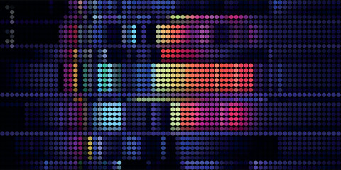 Naklejka na meble Abstract colorful halftone texture dots pattern. vector