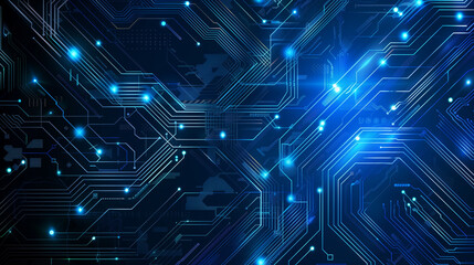 Poster - modern digital technology background, cyber tech wallpaper, futuristic technology concept